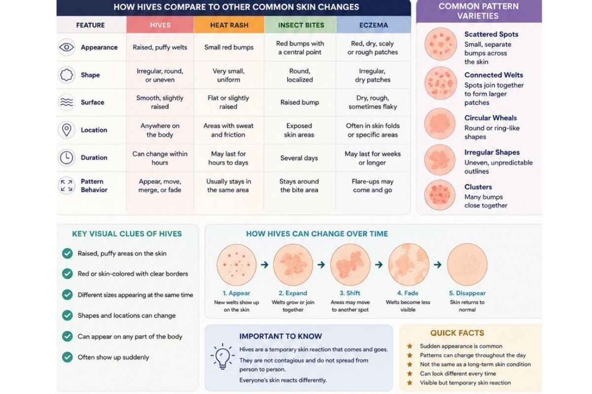 Hives and Skin Surface Patterns: Understanding Changes in Appearance