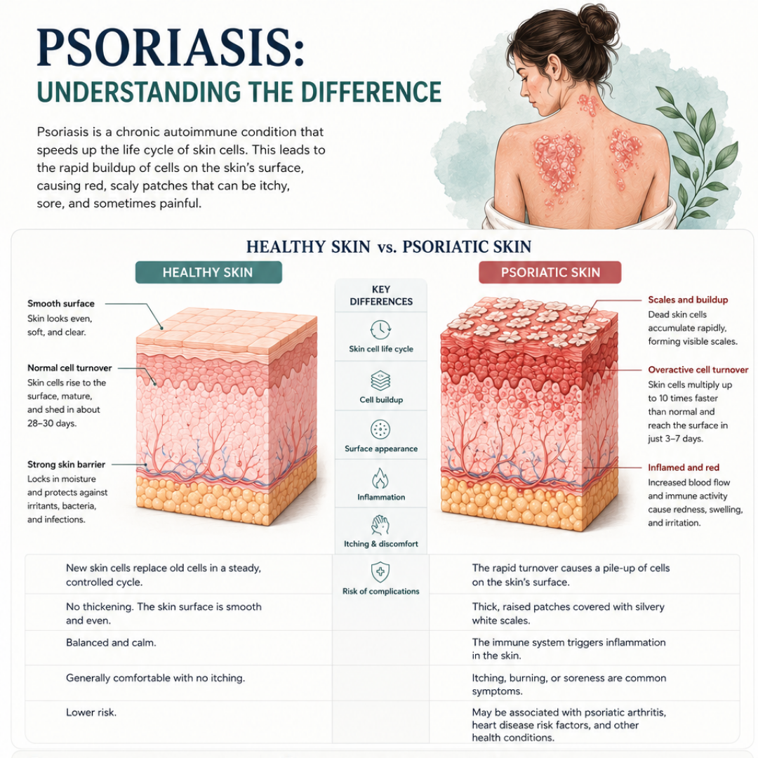 Psoriasis vs Healthy Skin: Understanding the Key Differences
