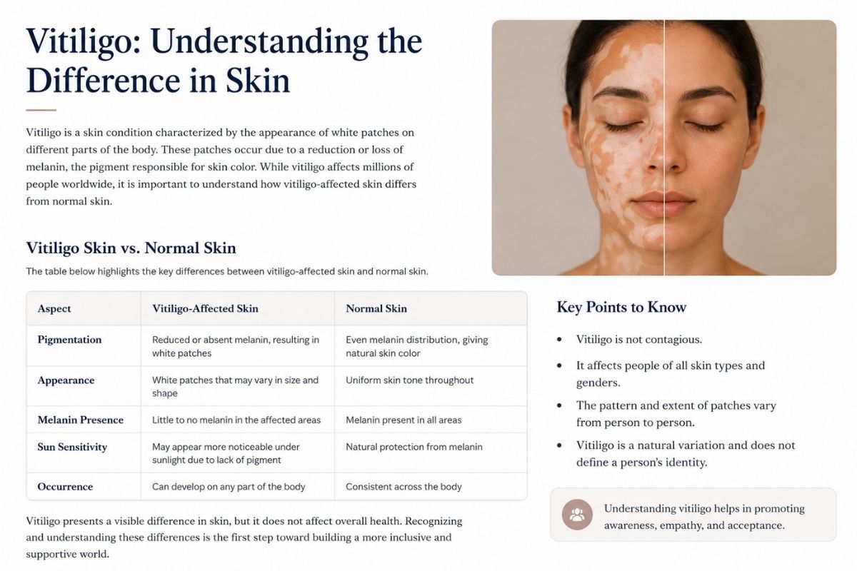 Vitiligo vs Other Common Skin Conditions: Understanding the Differences